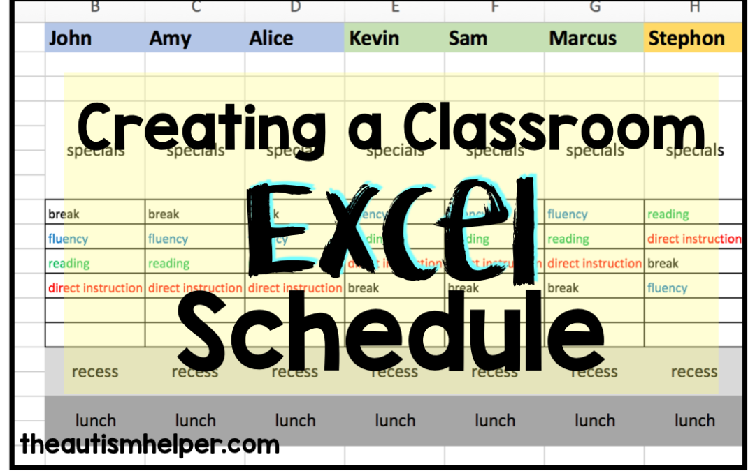 creating a schedule in excel