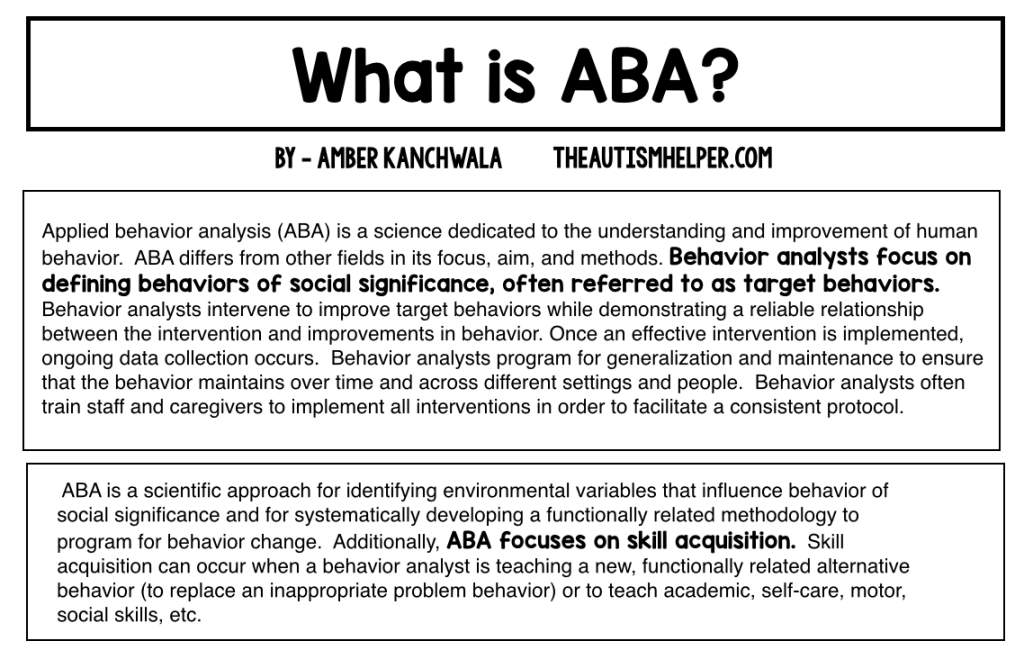 ABA 101: What is ABA? - The Autism Helper