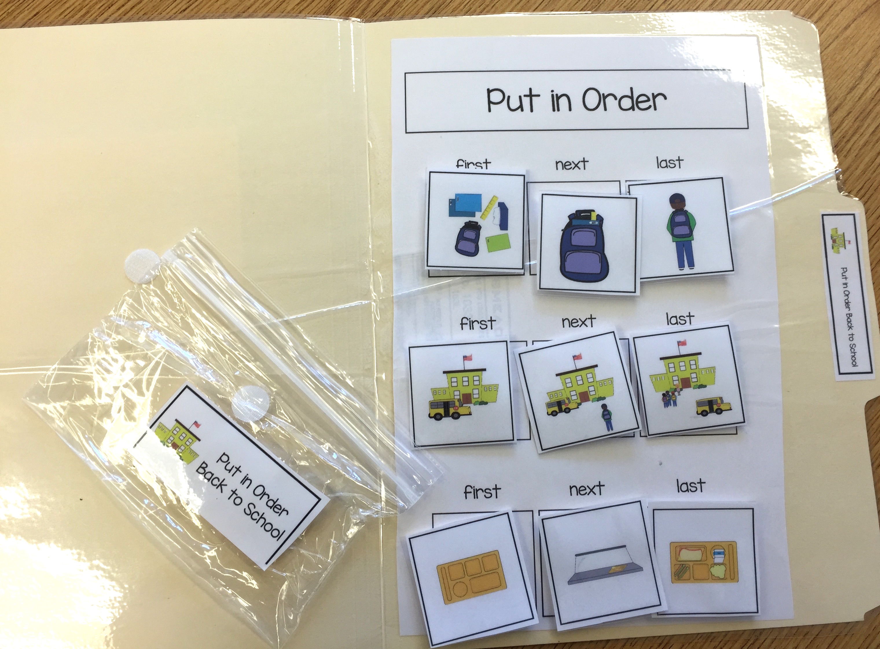 Fall Sequencing File Folder Activities - The Autism Helper