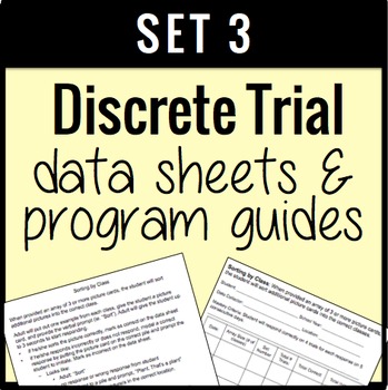 Discrete Trial Data Sheets & Programs Guides - The Autism Helper