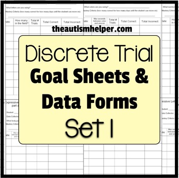Discrete Trial Data Sheets & Programs Guides - The Autism Helper