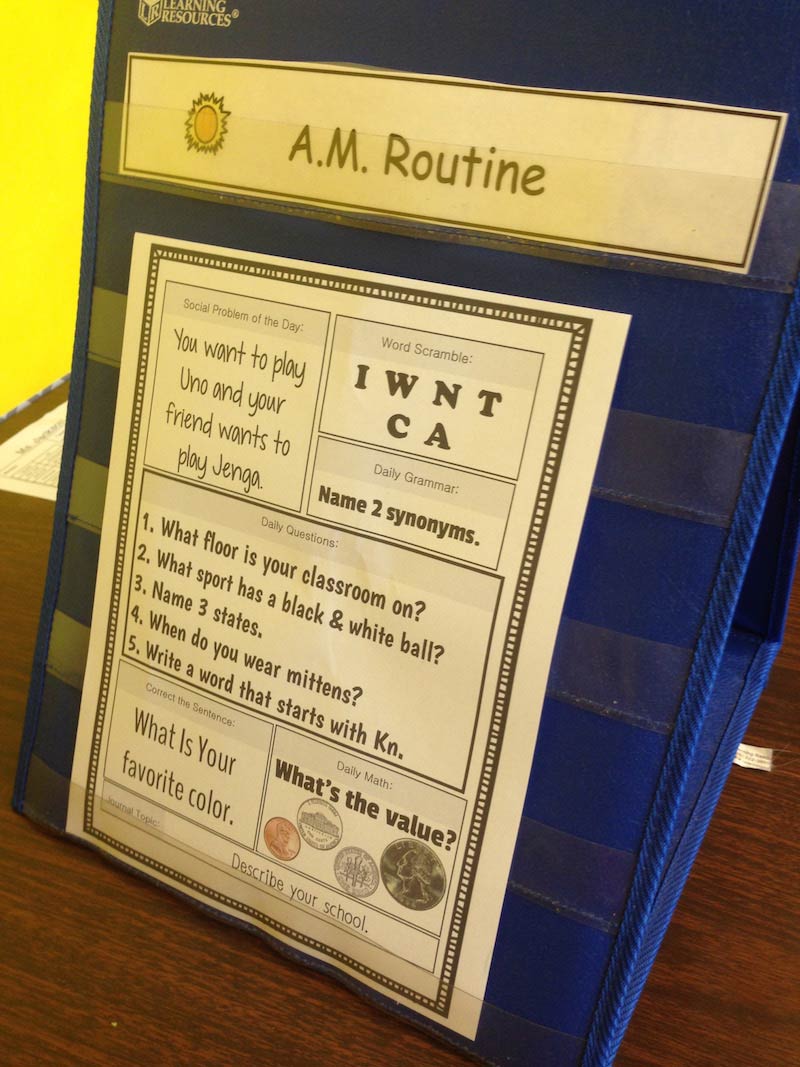 Quick Setup Station: Leveled Daily Work - The Autism Helper