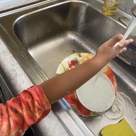 washing hands