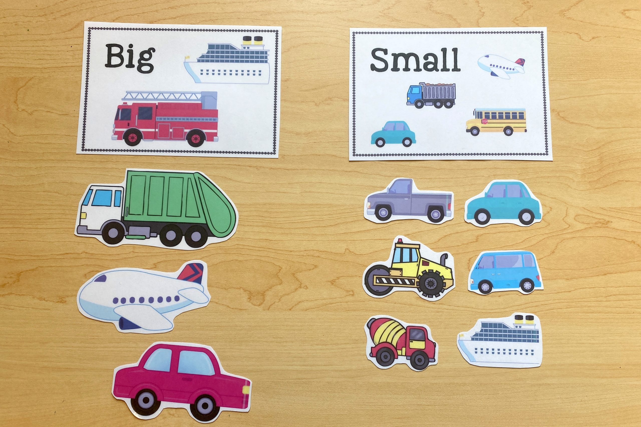 Big and Small Vehicle sort 2