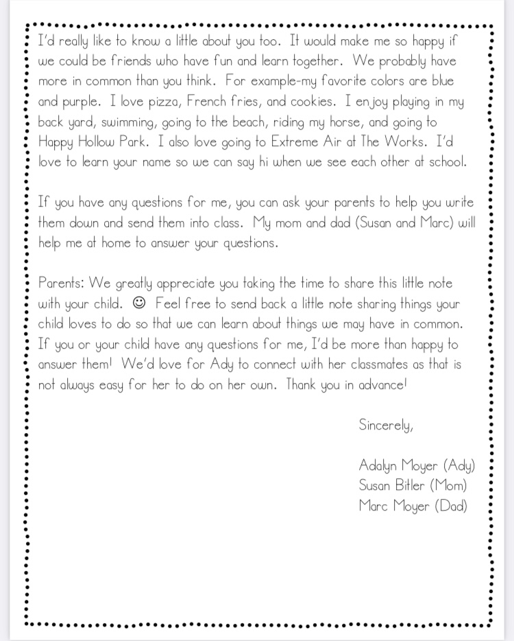 The Letter That Changed It All - The Autism Helper