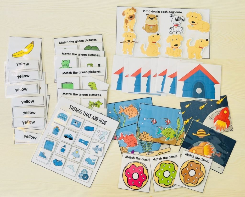 This is a photo showing some of the errorless work tasks in the errorless work task mega pack.