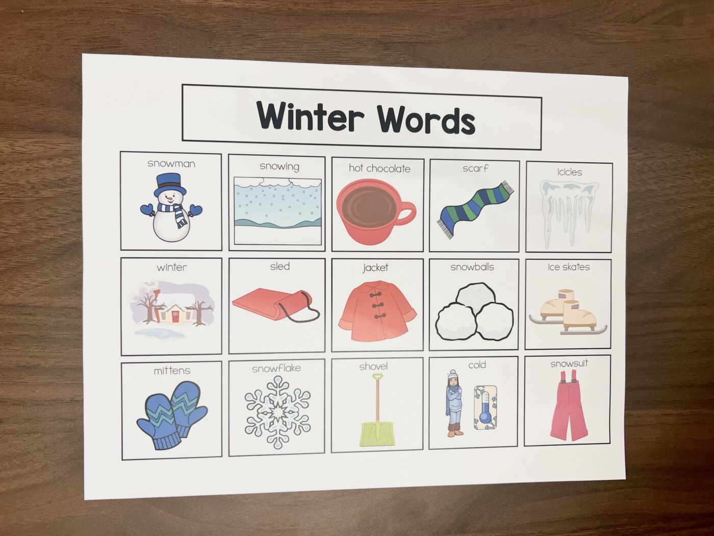 Teaching Seasonal Vocabulary