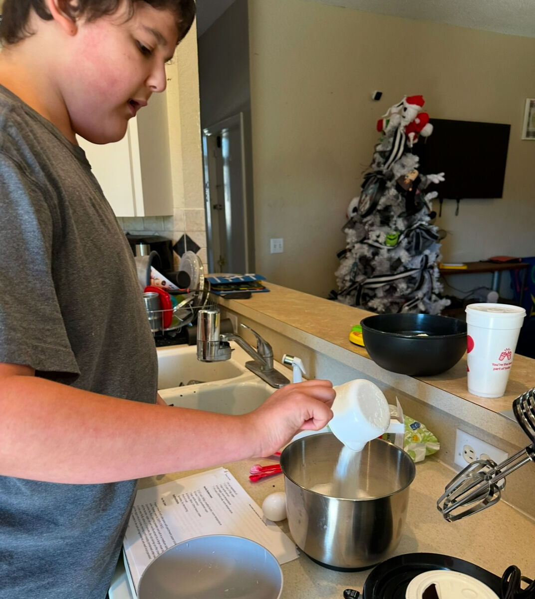 Ben making cookies