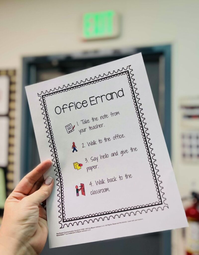 Here is a classroom routines visuals for outside of the classroom.